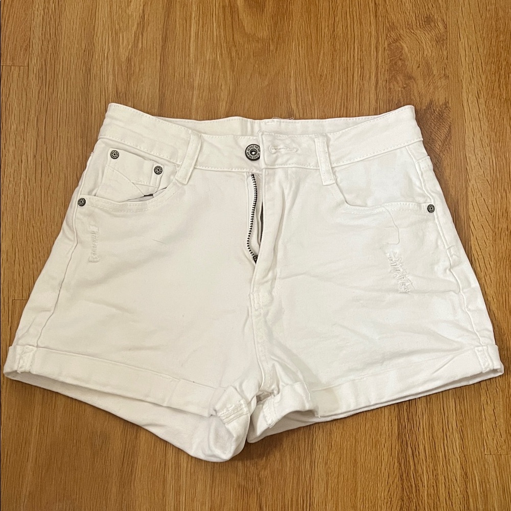 Women's White Denim Shorts